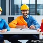 산업안전기사와 근로자 건강관리 - Here are three image generation prompts in English, detailing various aspects of modern workplace sa...